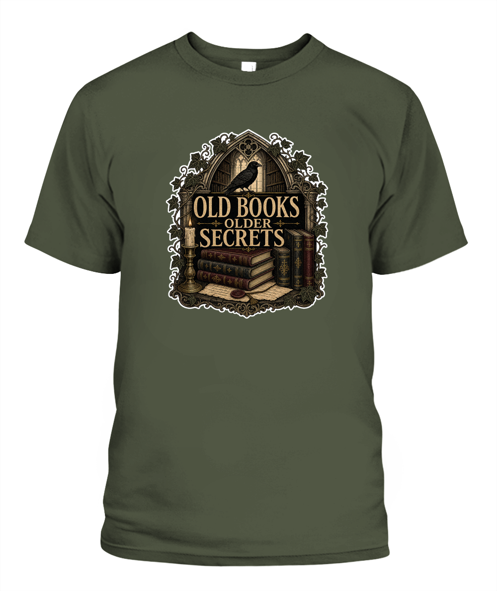 Old Books Older Secrets Book Lover T-Shirt | Reading Gift