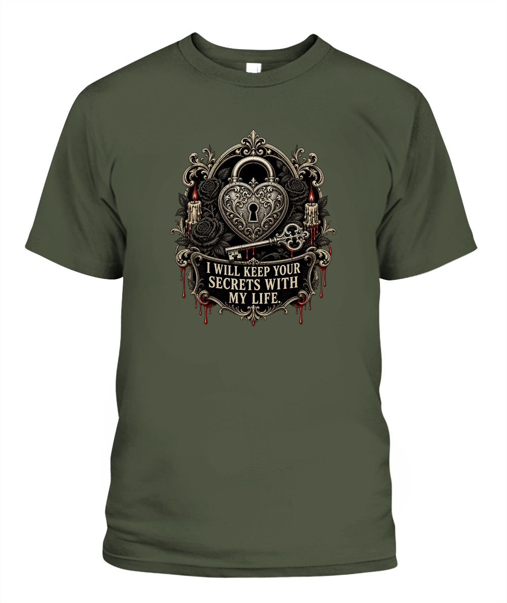 I Will Keep Your Secrets With My Life — gothic shirt in Hemp
