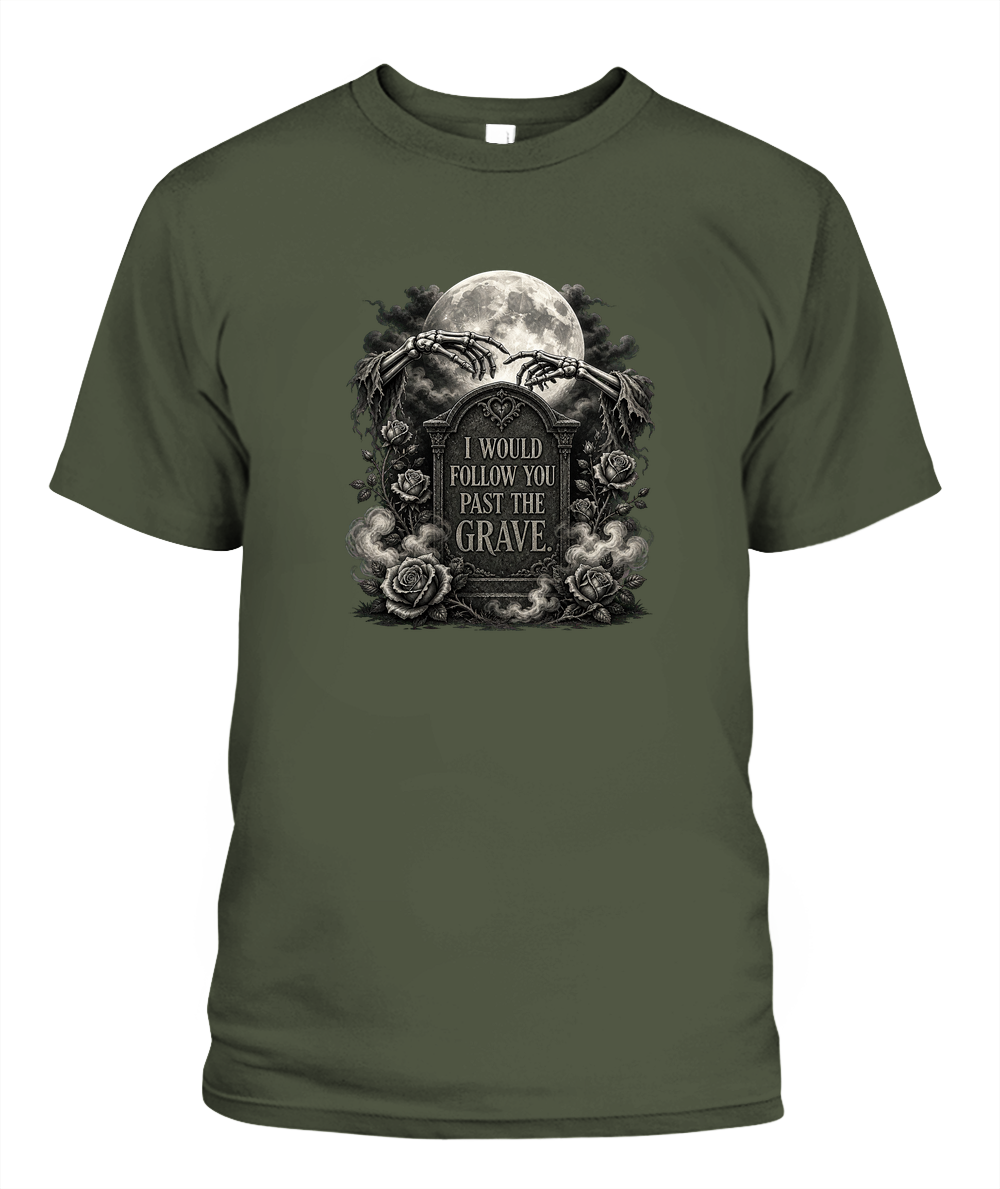 I Would Follow You Past The Grave — gothic shirt in Hemp