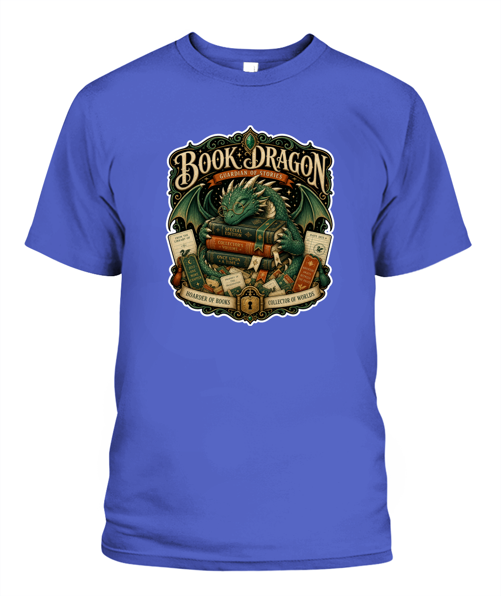 Book Dragon Book Lover T-Shirt | Reading Gift