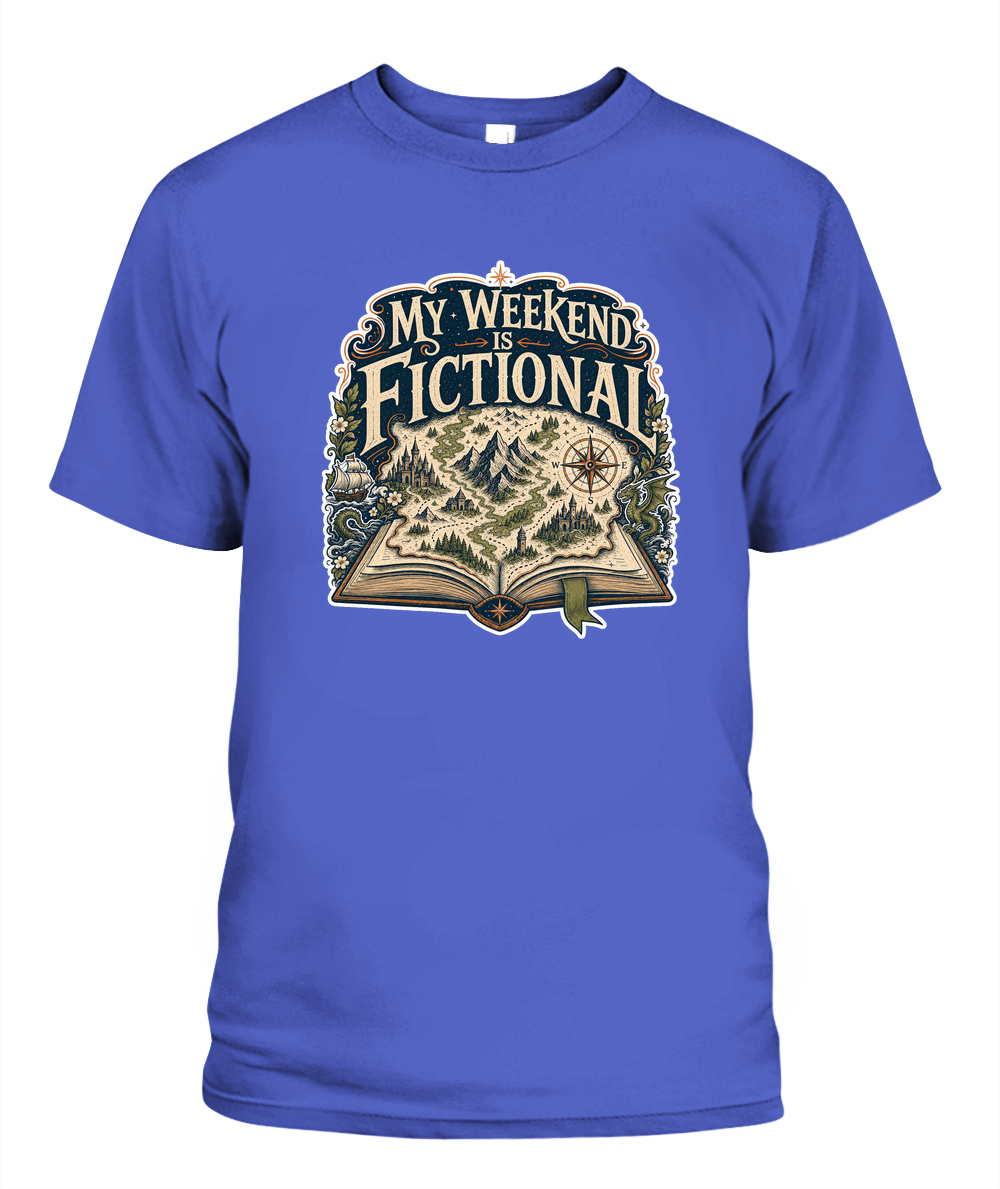 My Weekend is Fictional Book Lover T-Shirt | Reading Gift