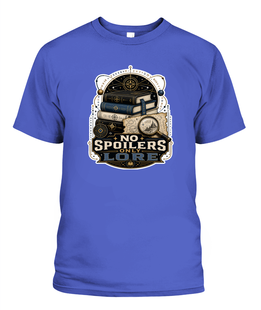 No Spoilers Only Lore Book Lover T-Shirt | Reading Gift