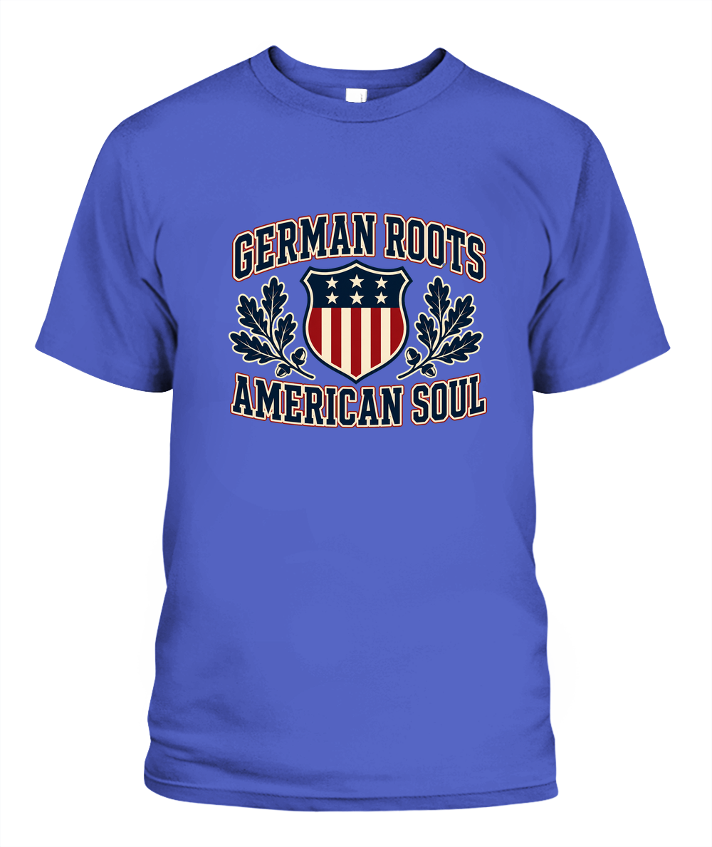 German Roots, American Soul — T-Shirt in Periwinkle