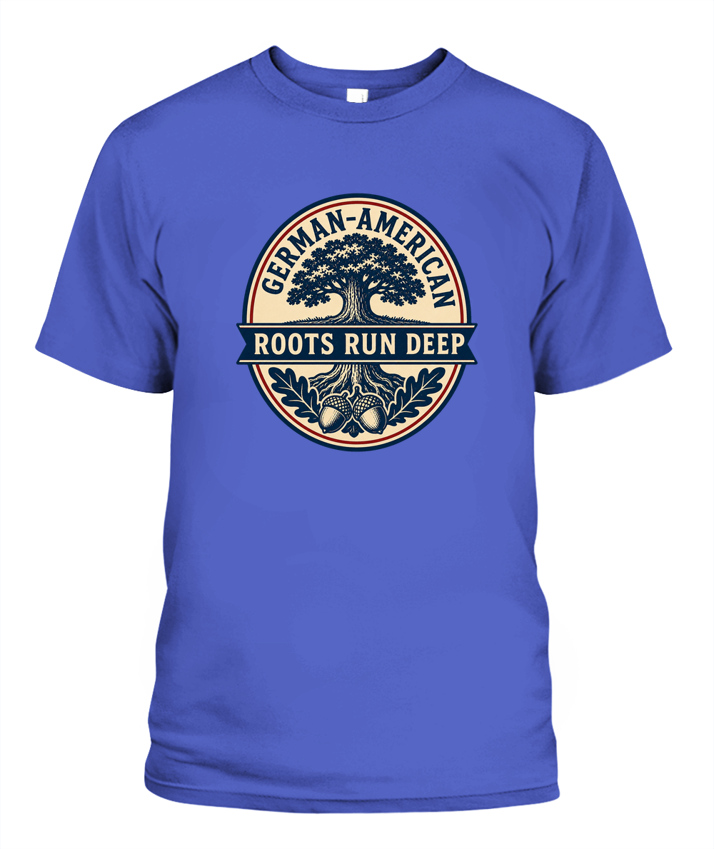 German-American Roots Run Deep — T-Shirt in Periwinkle