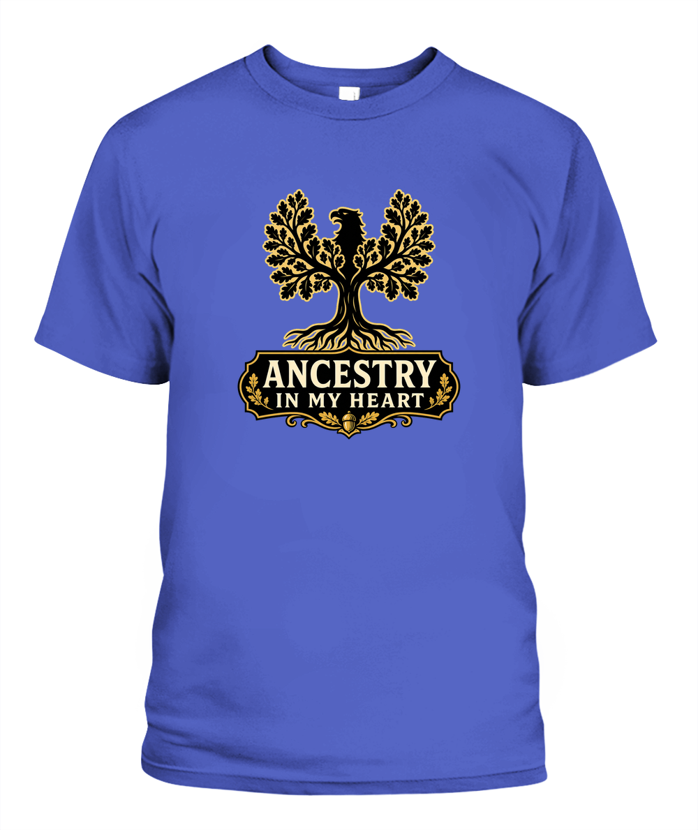 Ancestry In My Heart — T-Shirt in Periwinkle