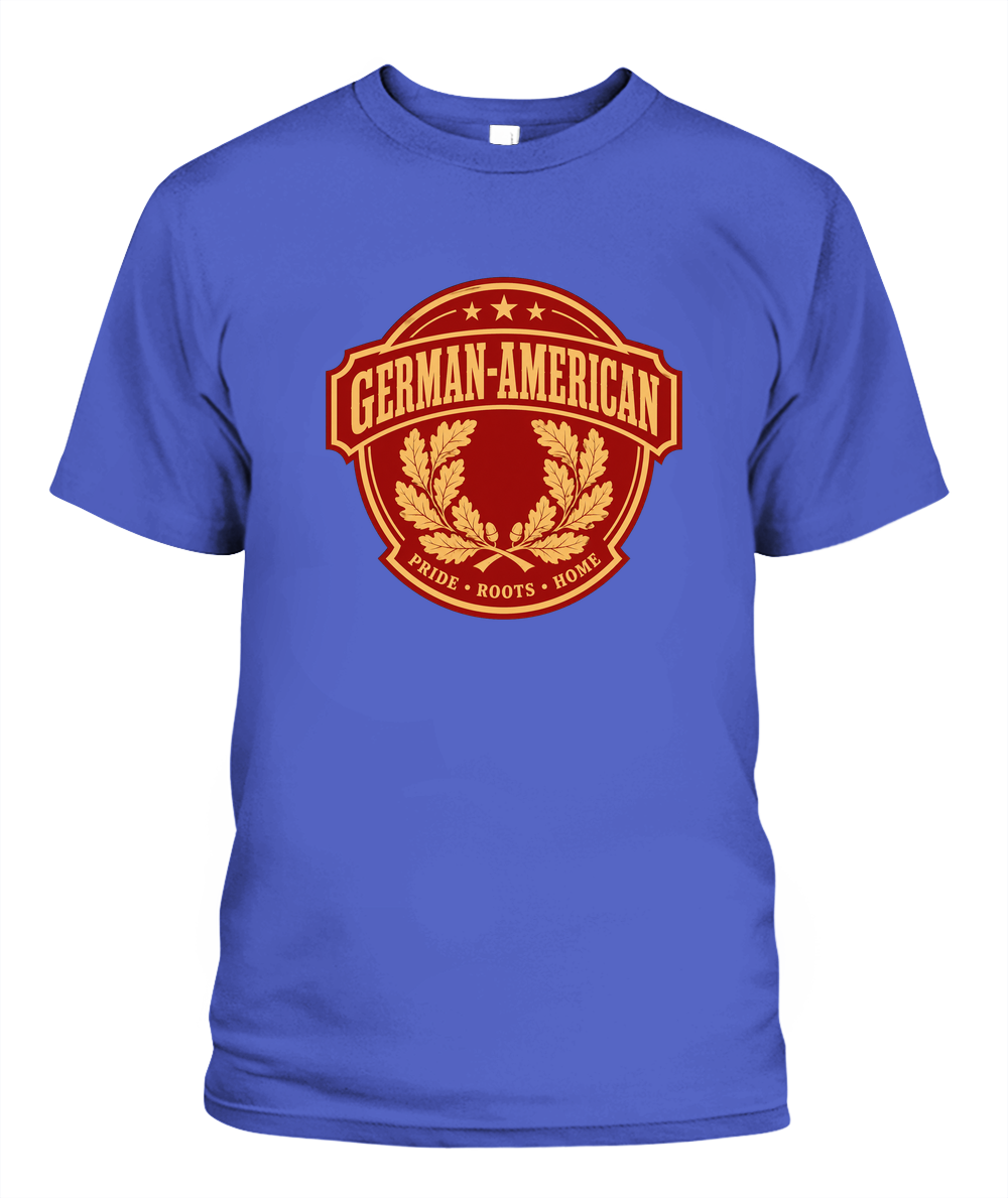 German-American Pride, Roots & Home — T-Shirt in Periwinkle