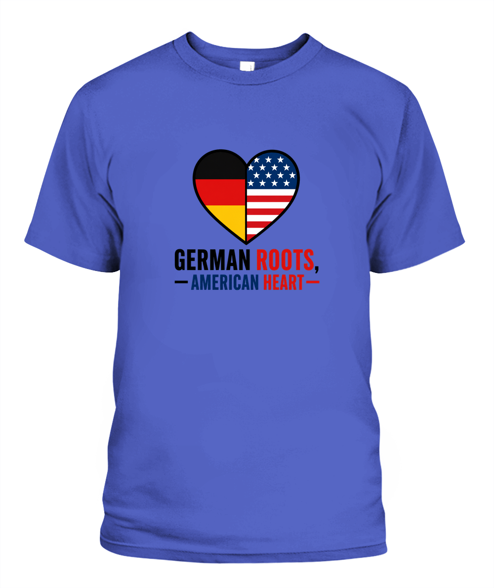 German Roots, American Heart — T-Shirt in Periwinkle