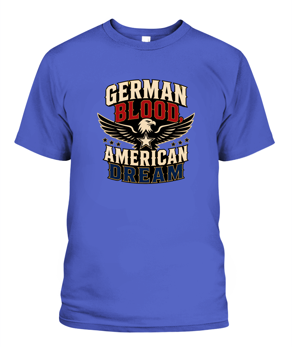 German Blood, American Dream — T-Shirt in Periwinkle