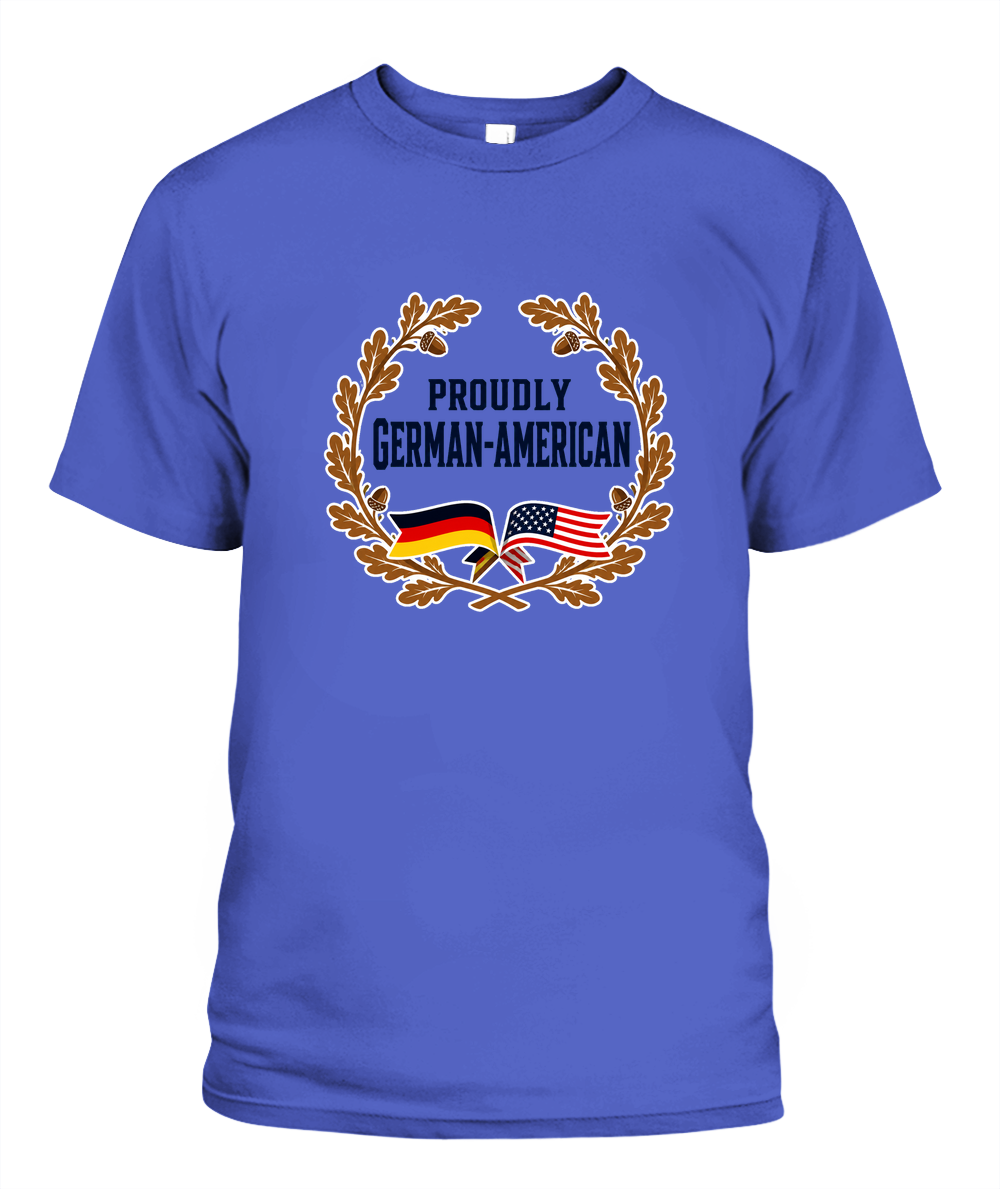 Proudly German-American — T-Shirt in Periwinkle