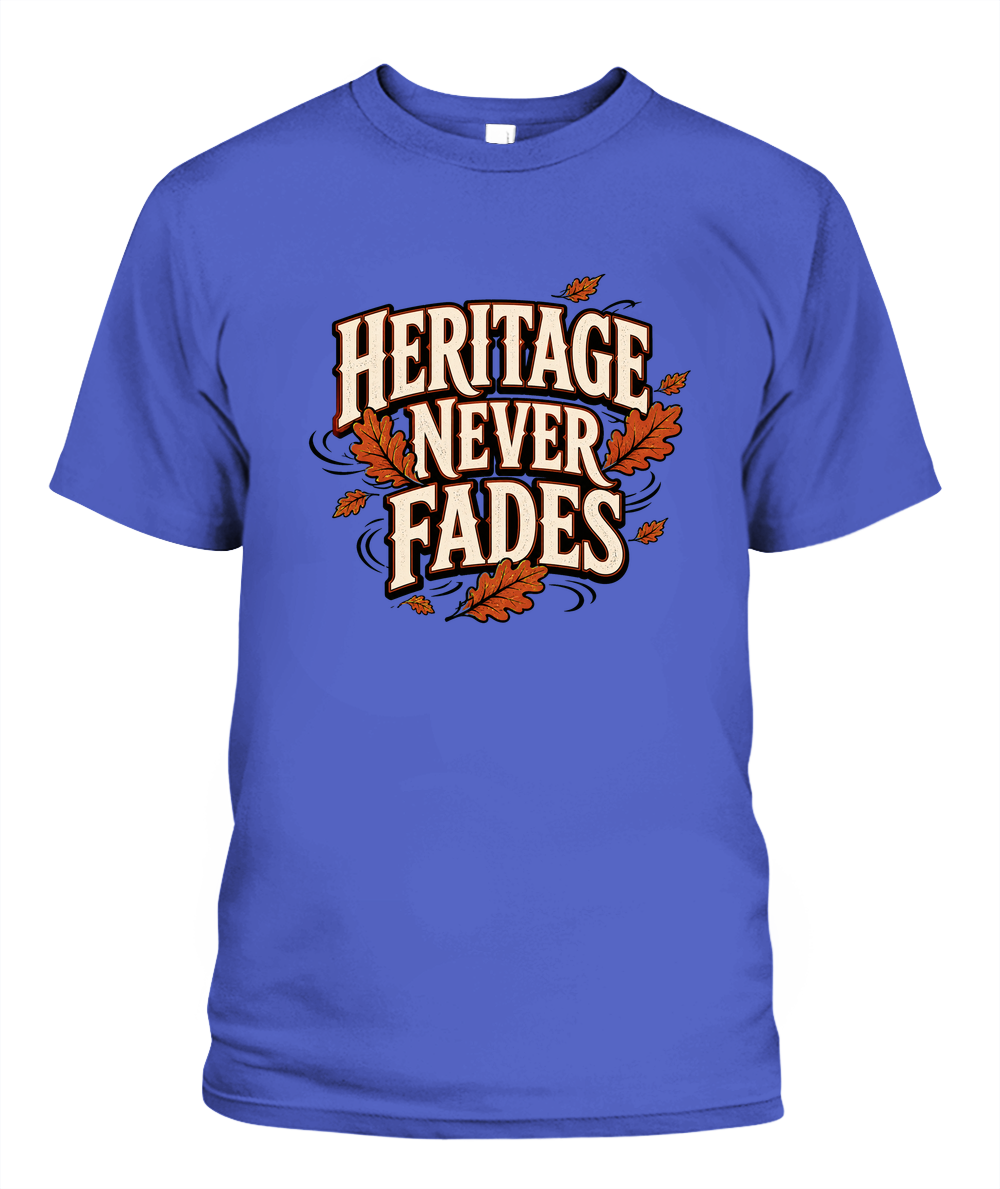 Heritage Never Fades — T-Shirt in Periwinkle