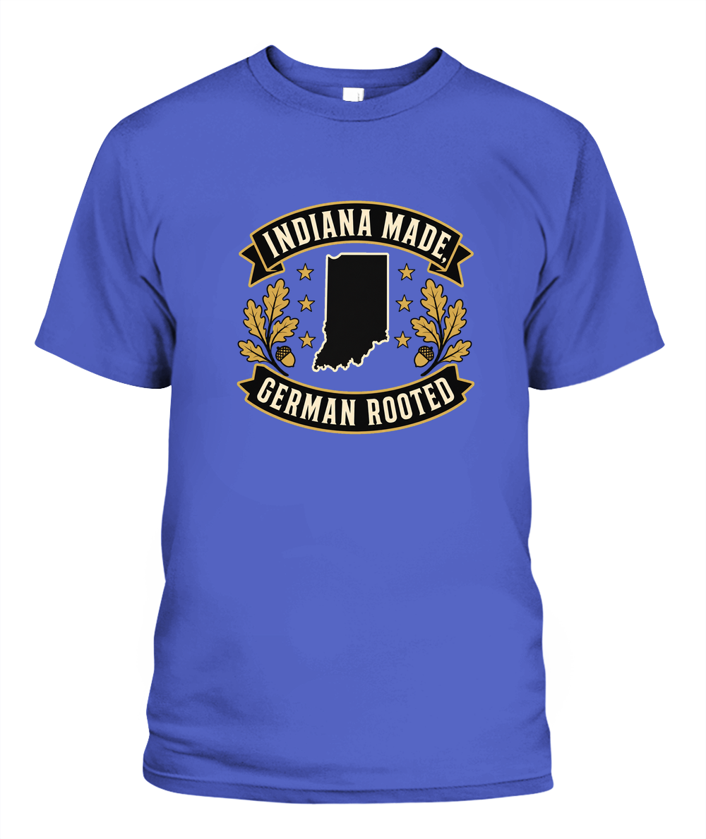 Indiana Made, German Rooted — T-Shirt in Periwinkle