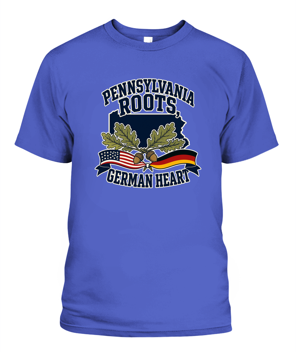 Pennsylvania Roots, German Heart — T-Shirt in Periwinkle