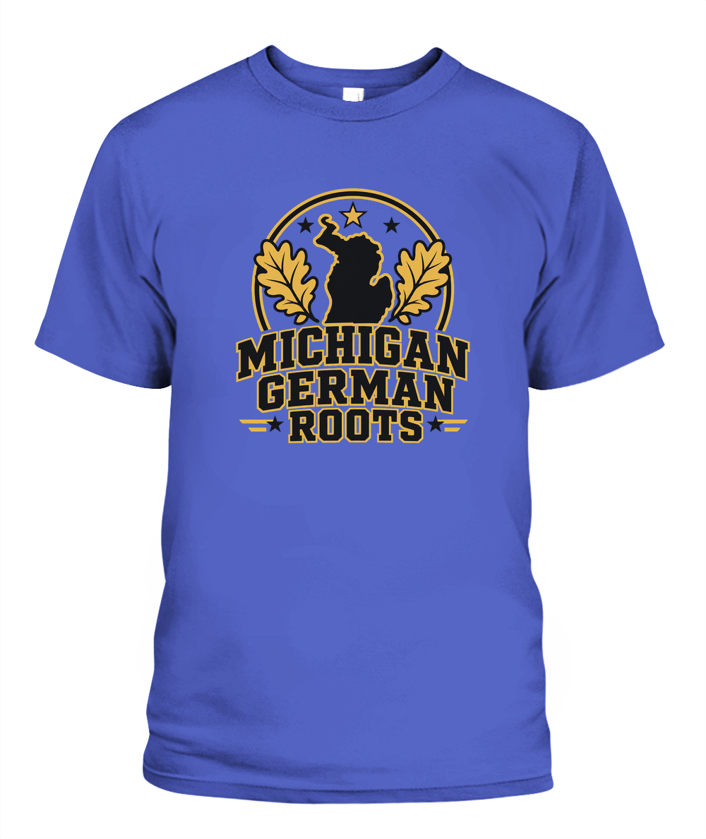 Michigan German Roots — T-Shirt in Periwinkle