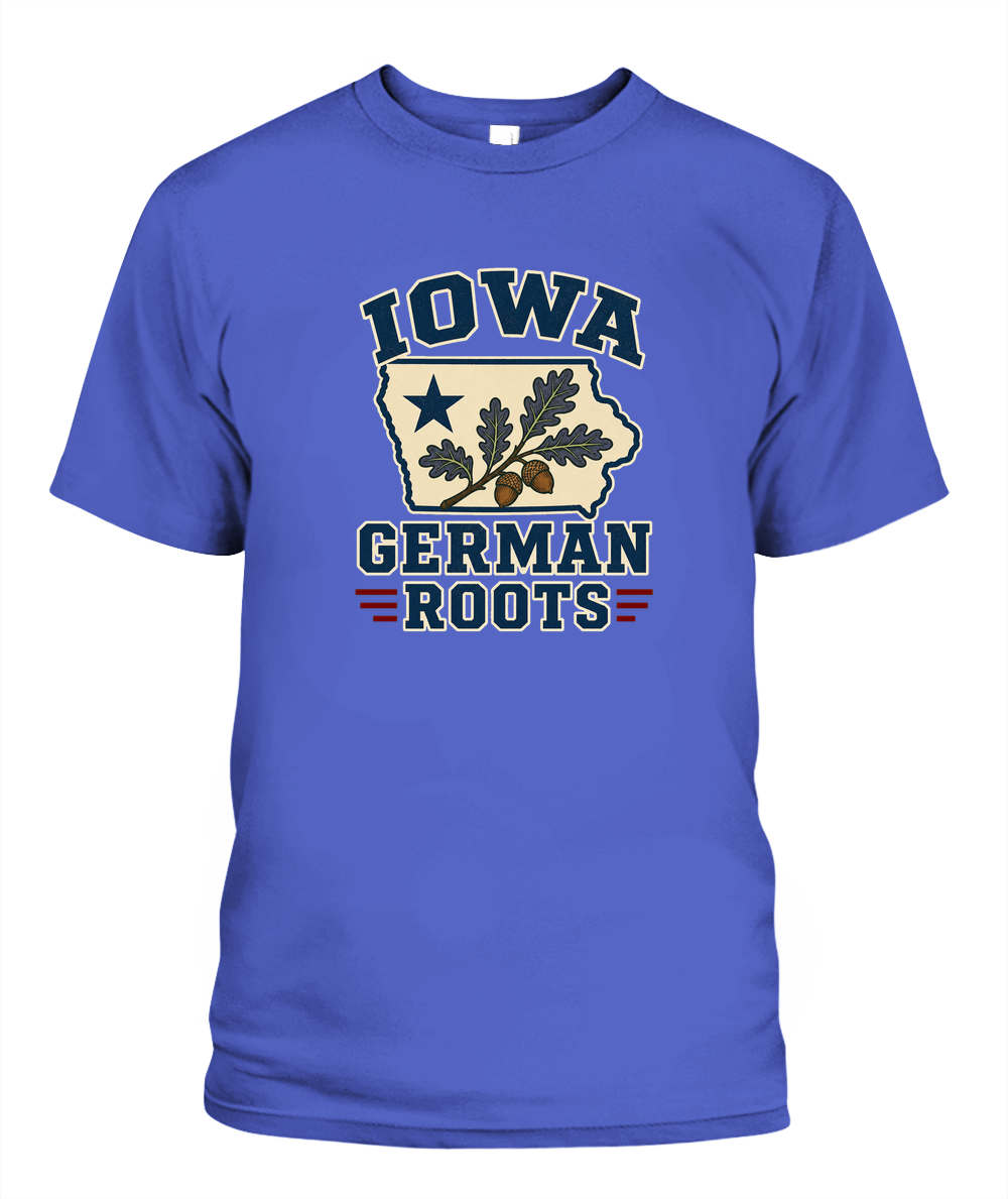 Iowa German Roots — T-Shirt in Periwinkle