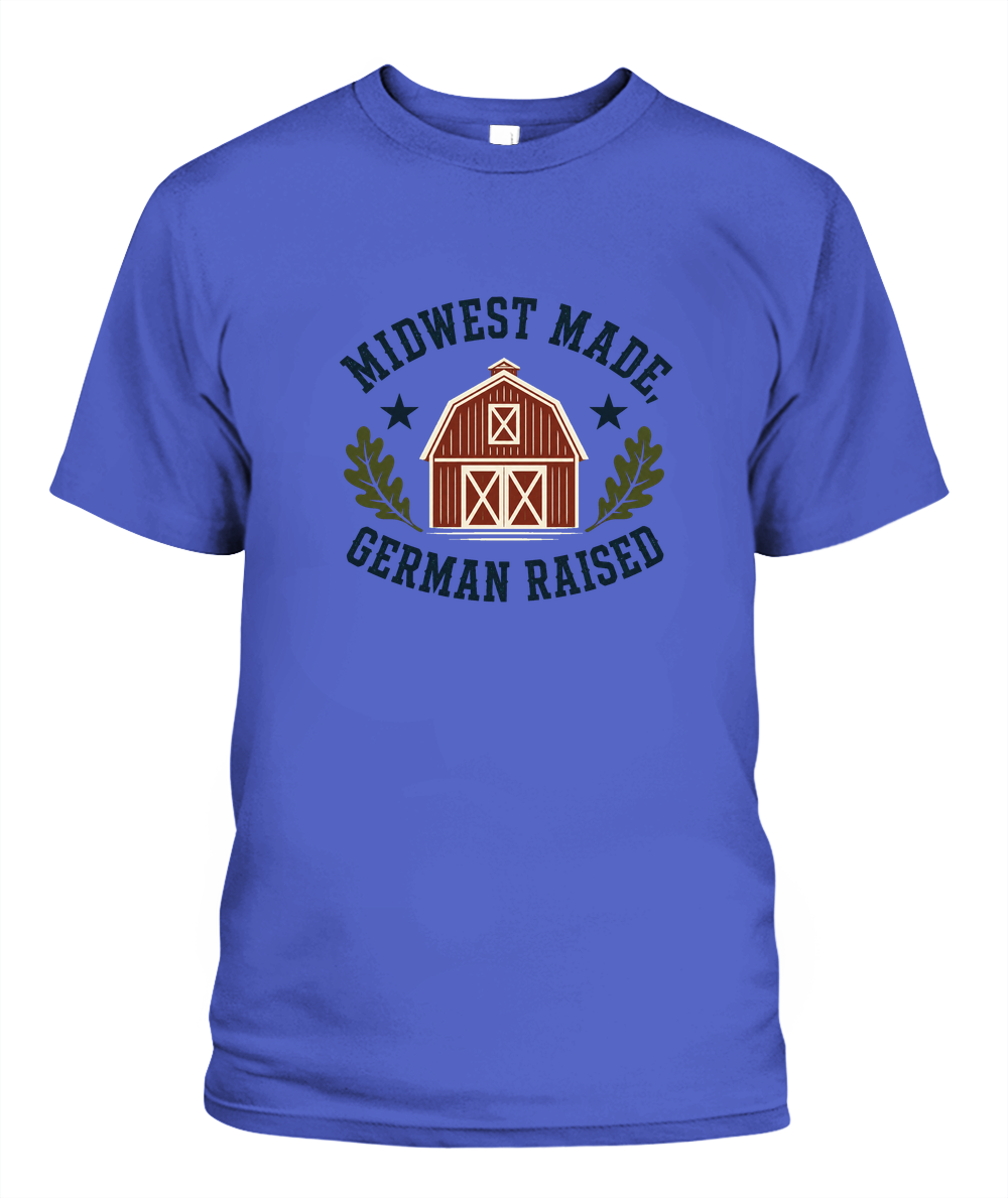 Midwest Made, German Raised — T-Shirt in Periwinkle
