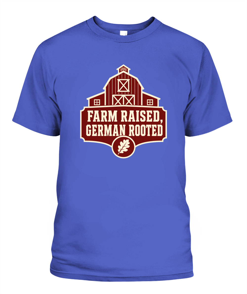 Farm Raised, German Rooted — T-Shirt in Periwinkle