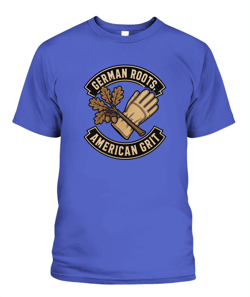 German Roots, American Grit — T-Shirt in Periwinkle