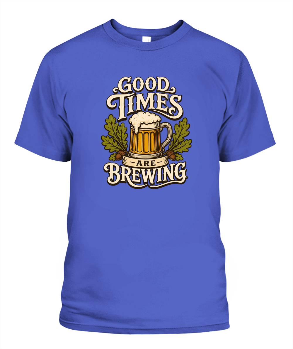 Good Times Are Brewing — T-Shirt in Periwinkle