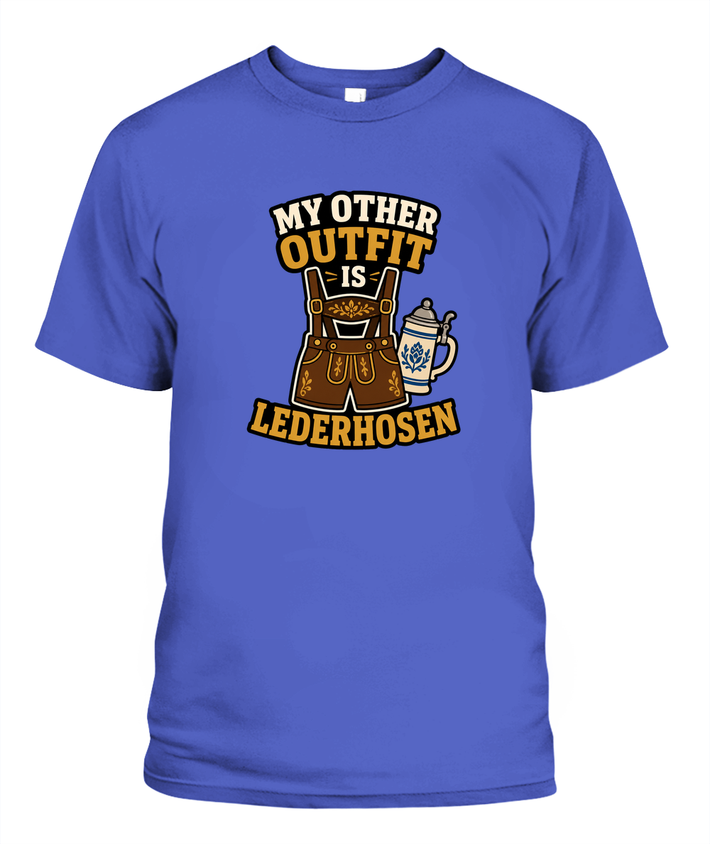 My Other Outfit Is Lederhosen — T-Shirt in Periwinkle