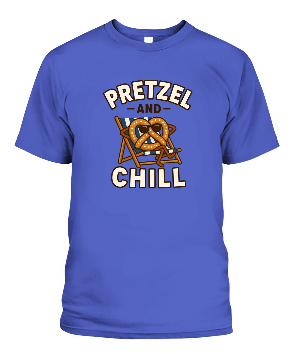 Pretzel And Chill — T-Shirt in Periwinkle