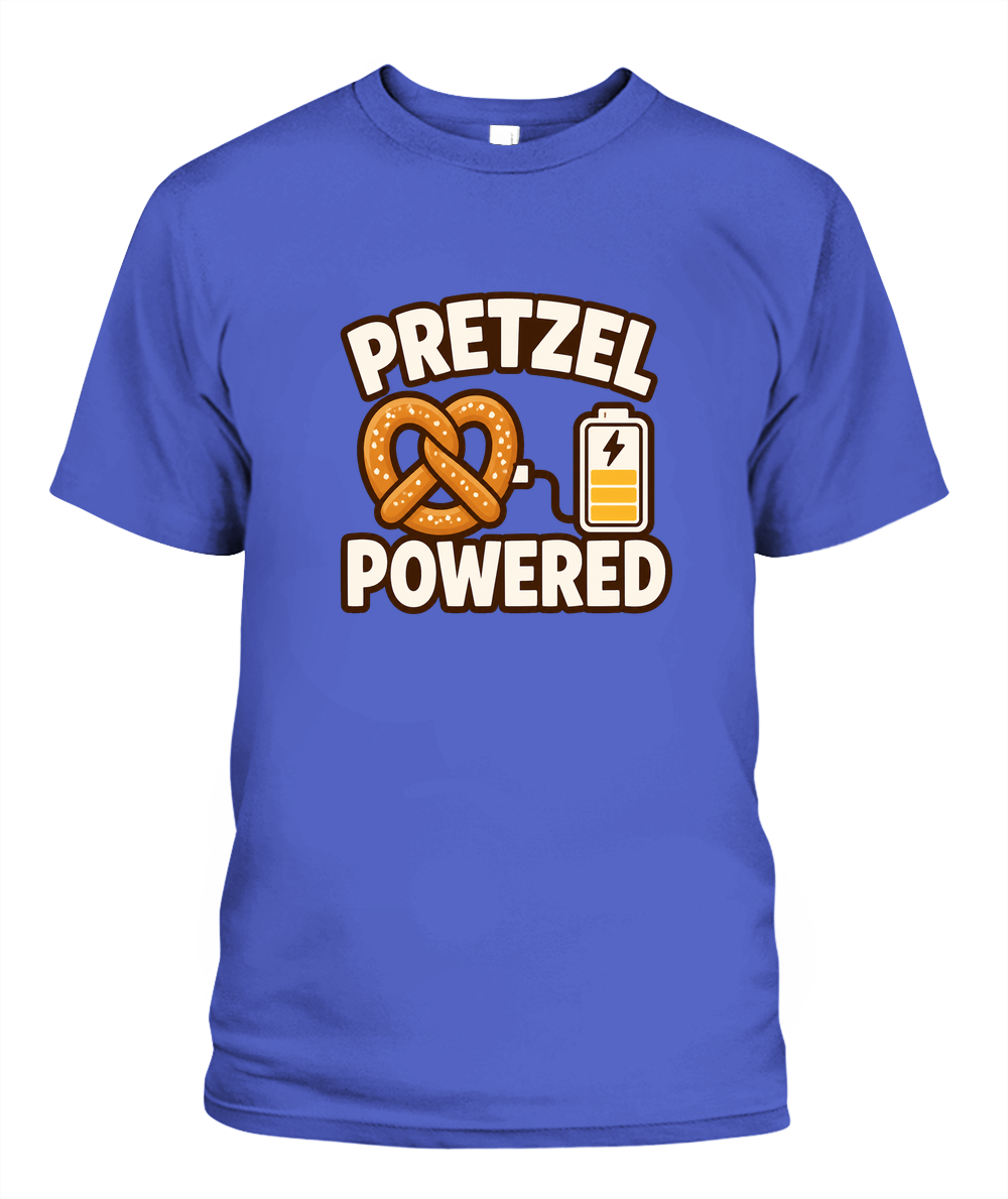Pretzel Powered — T-Shirt in Periwinkle