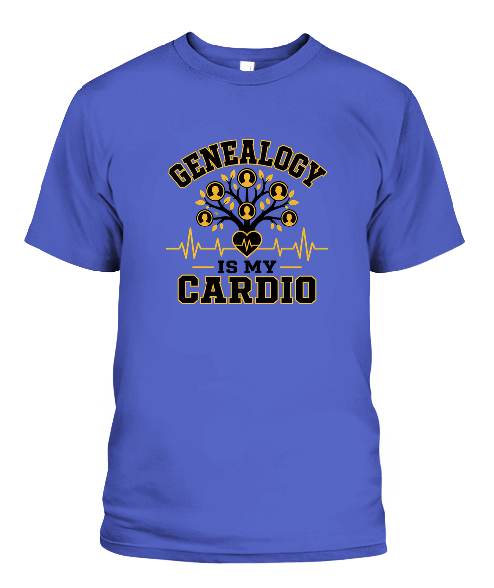 Genealogy Is My Cardio — T-Shirt in Periwinkle