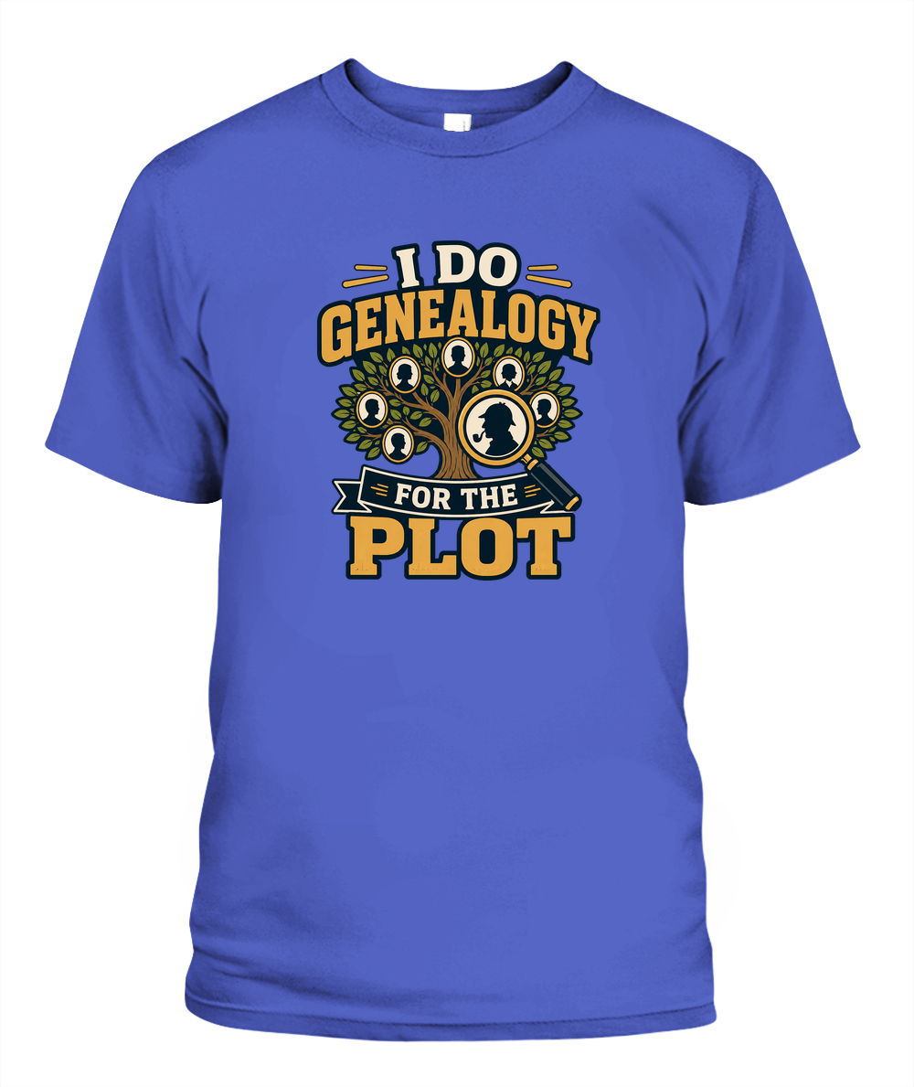 I Do Genealogy For The Plot — T-Shirt in Periwinkle
