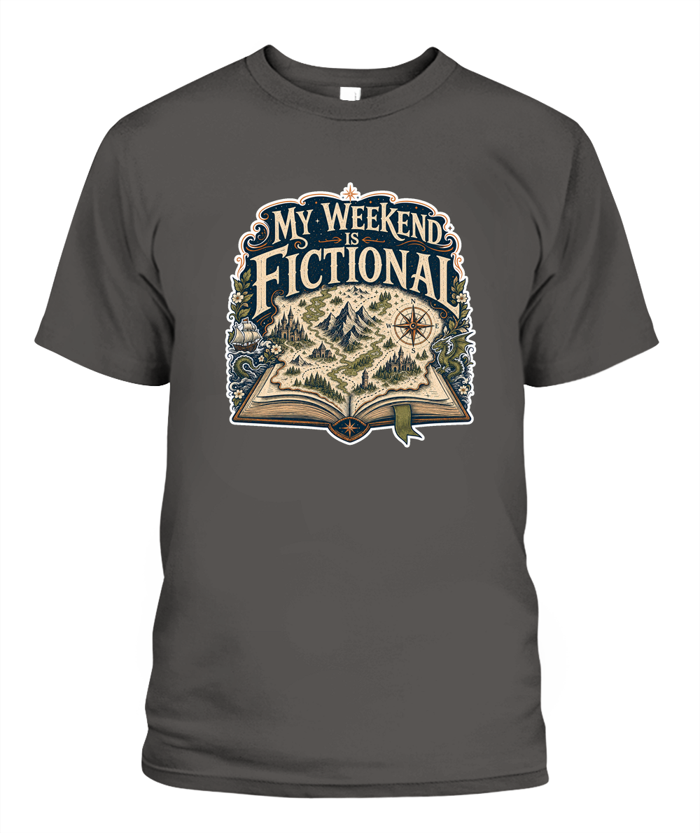 My Weekend is Fictional Book Lover T-Shirt | Reading Gift