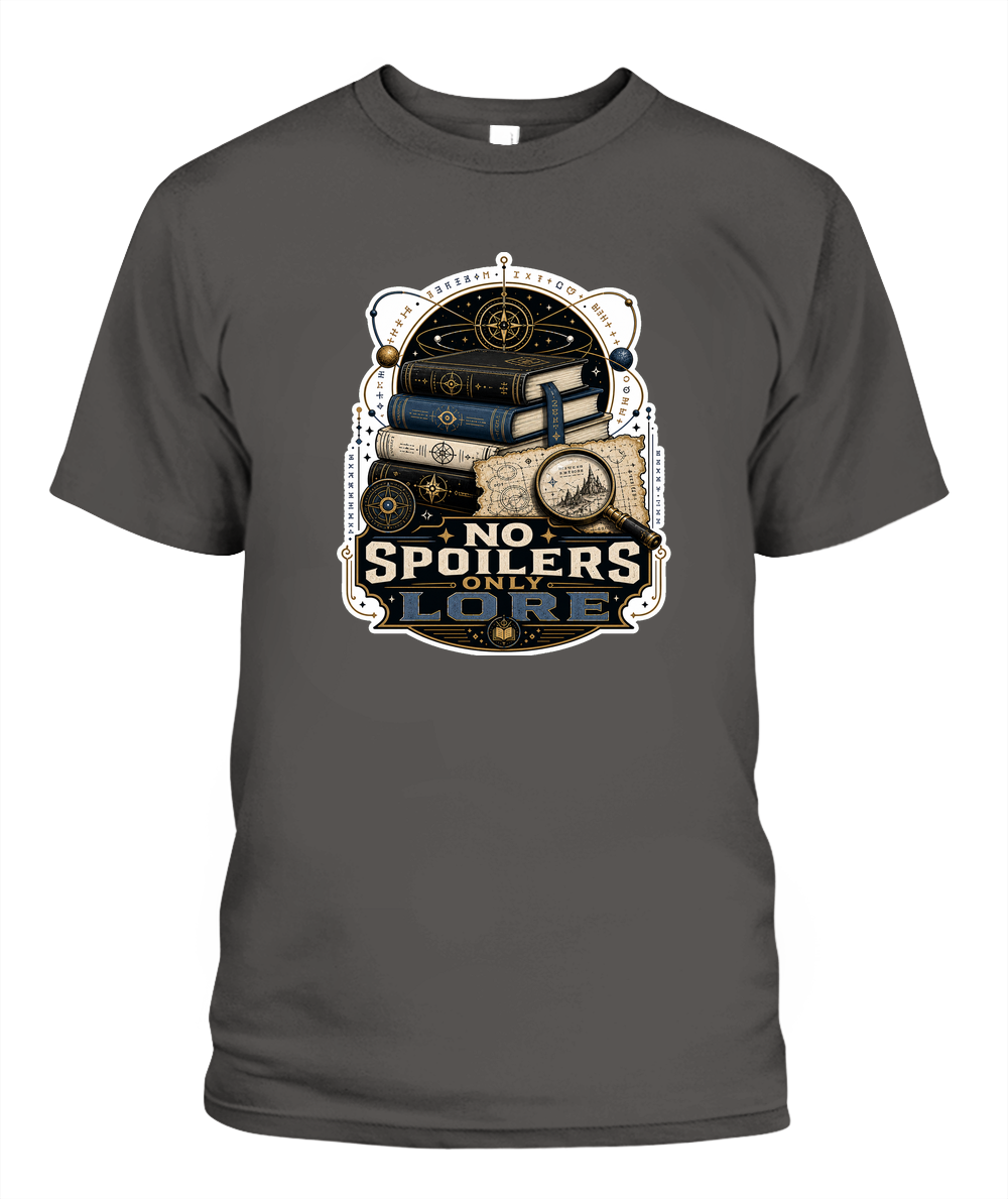 No Spoilers Only Lore Book Lover T-Shirt | Reading Gift