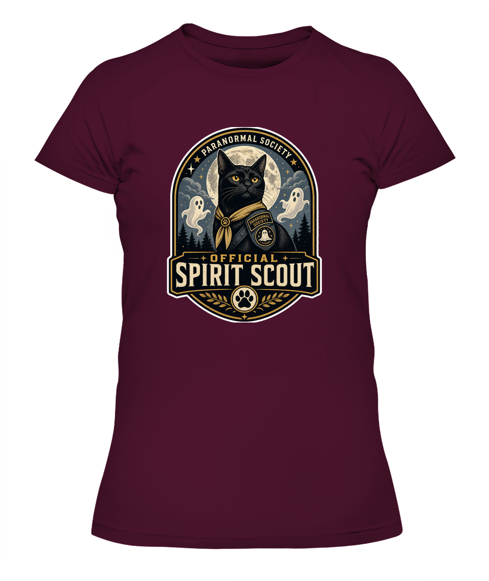 Official Spirit Scout Ladies T-Shirt | Black Cat Lover Gift