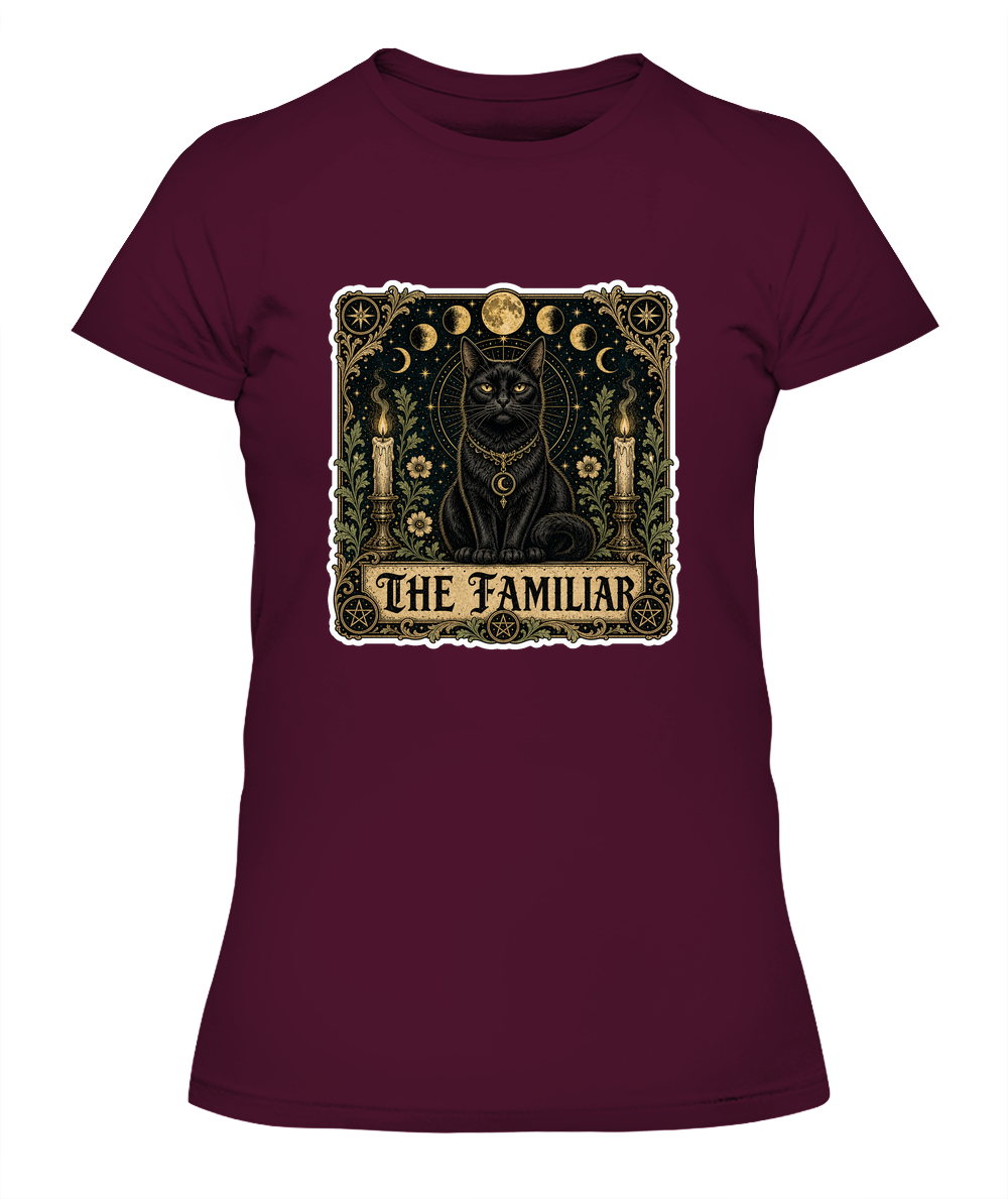The Familiar Ladies T-Shirt | Black Cat Lover Gift