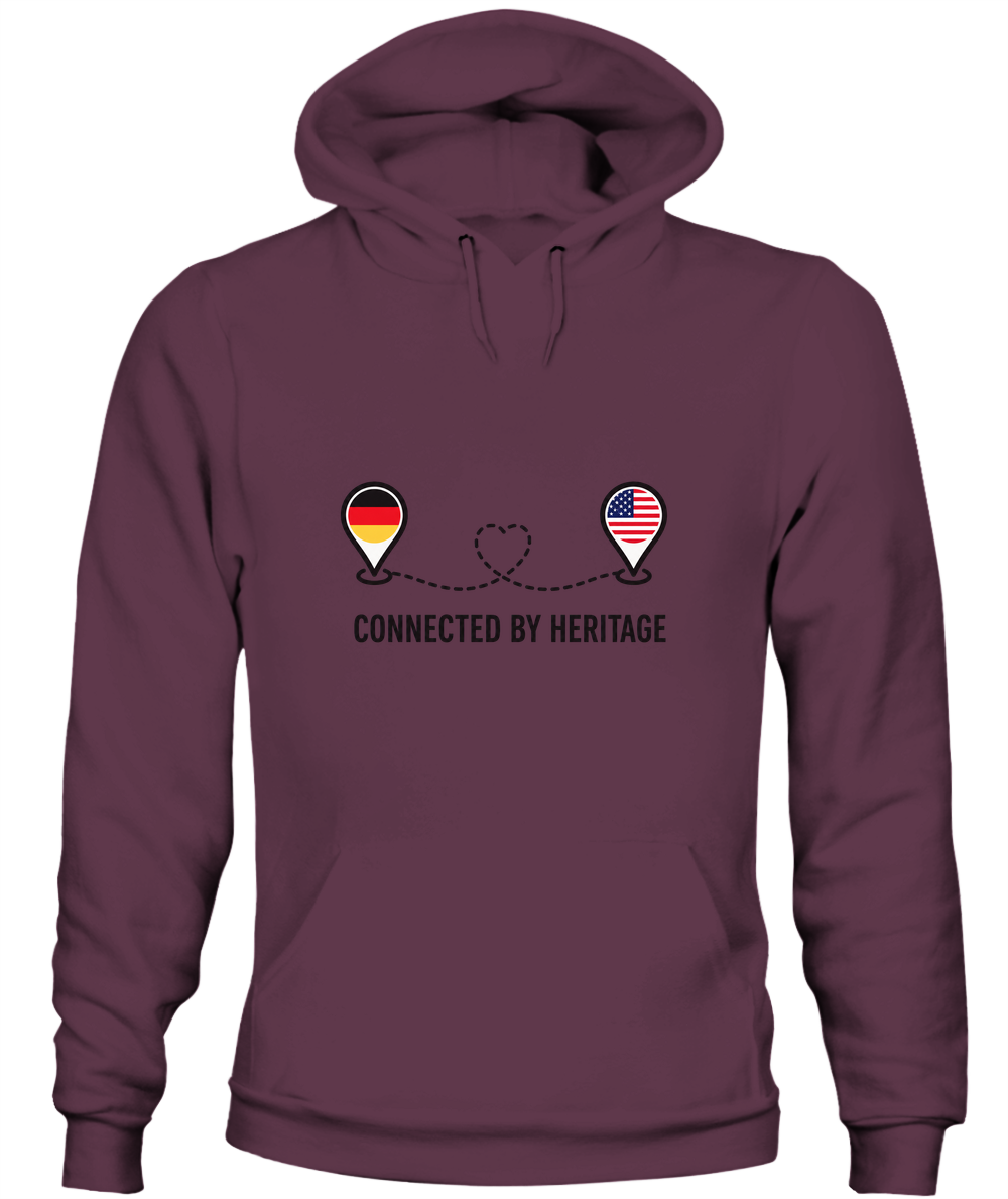 Connected By Heritage — Hoodie in Maroon