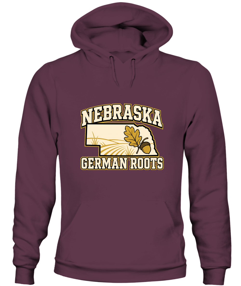 Nebraska German Roots — Hoodie in Maroon