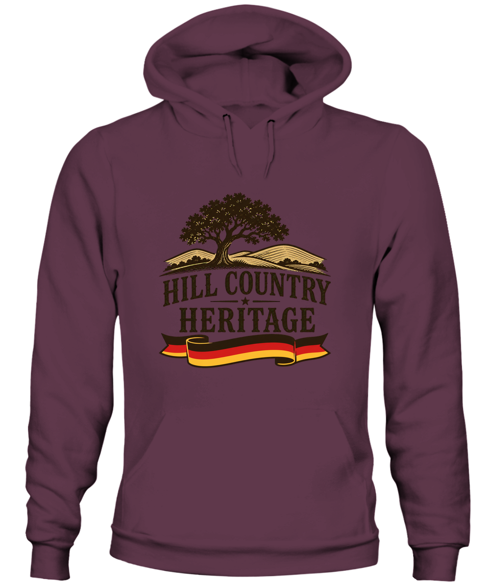 Hill Country Heritage — Hoodie in Maroon