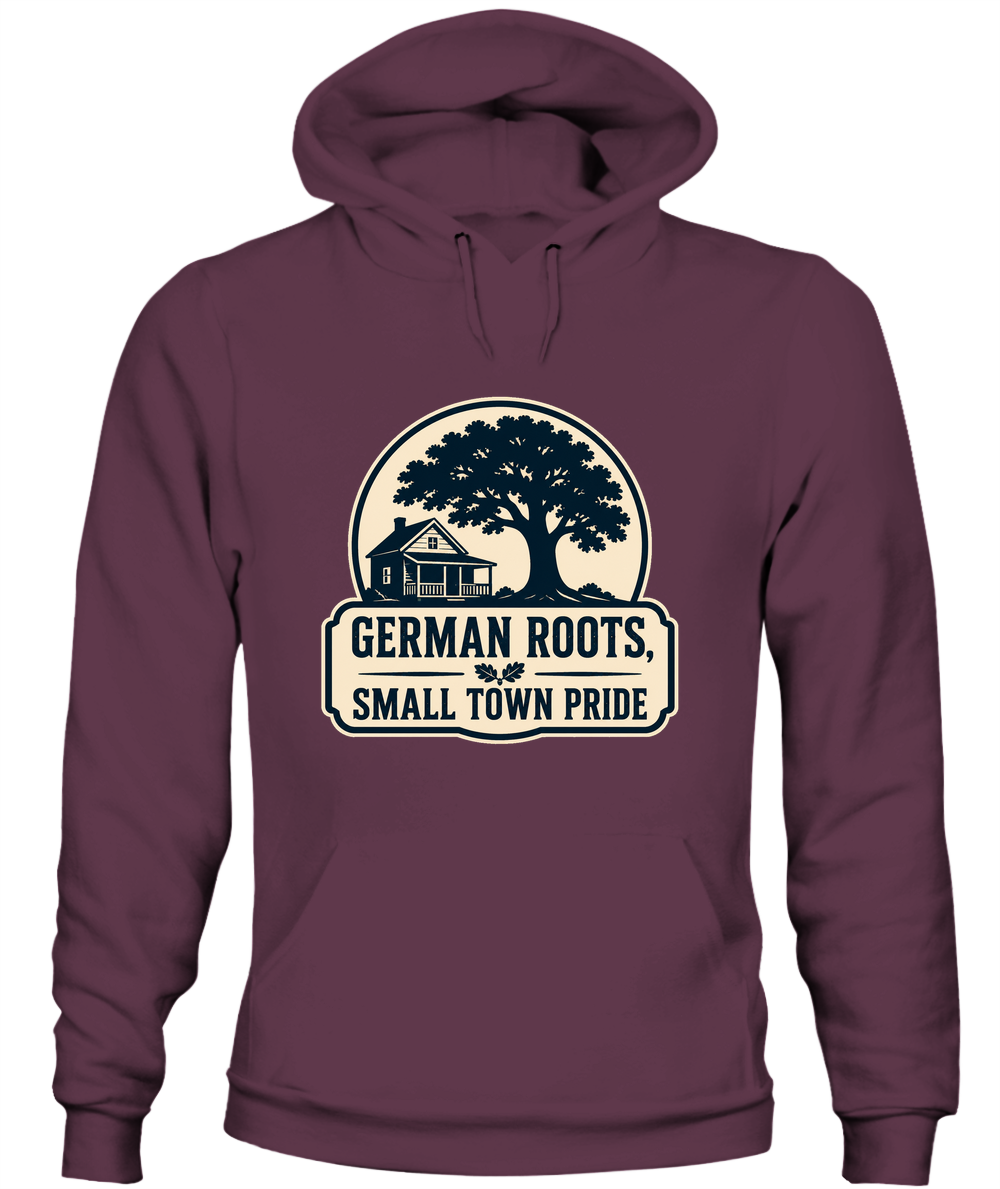 German Roots, Small Town Pride — Hoodie in Maroon