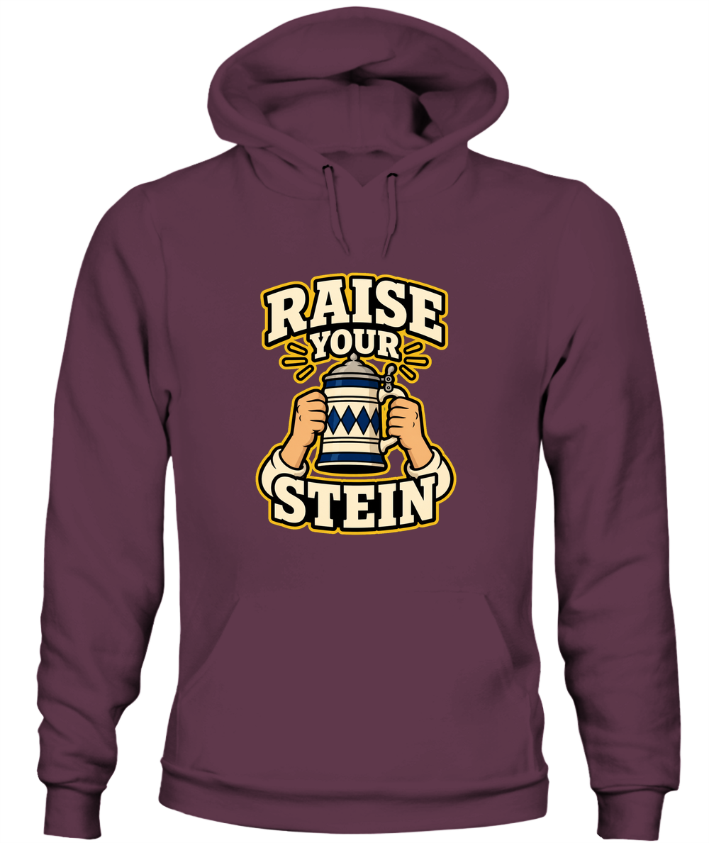 Raise Your Stein — Hoodie in Maroon