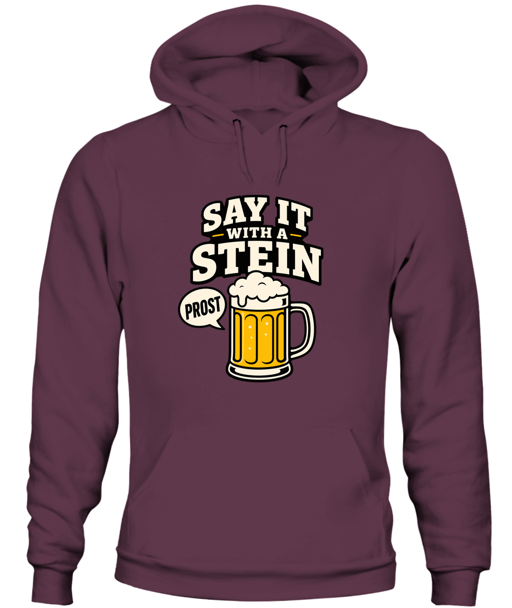 Say It With A Stein — Hoodie in Maroon