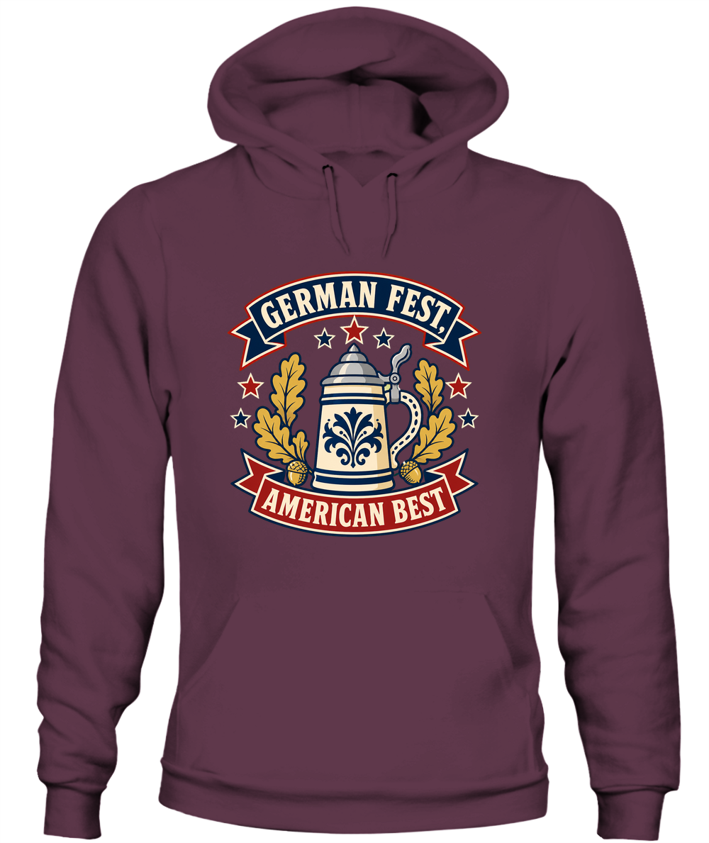 German Fest, American Best — Hoodie in Maroon