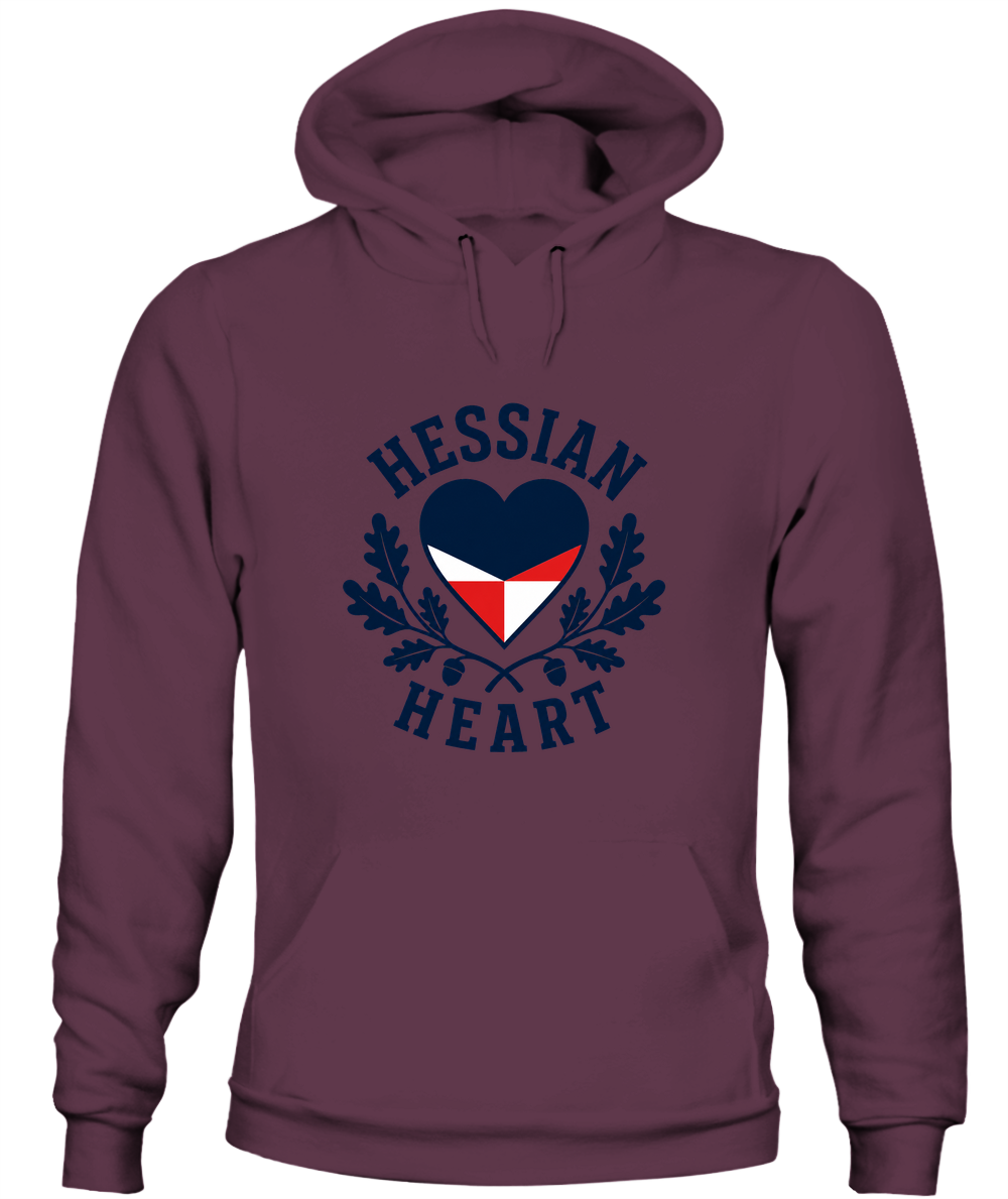 Hessian Heart — Hoodie in Maroon