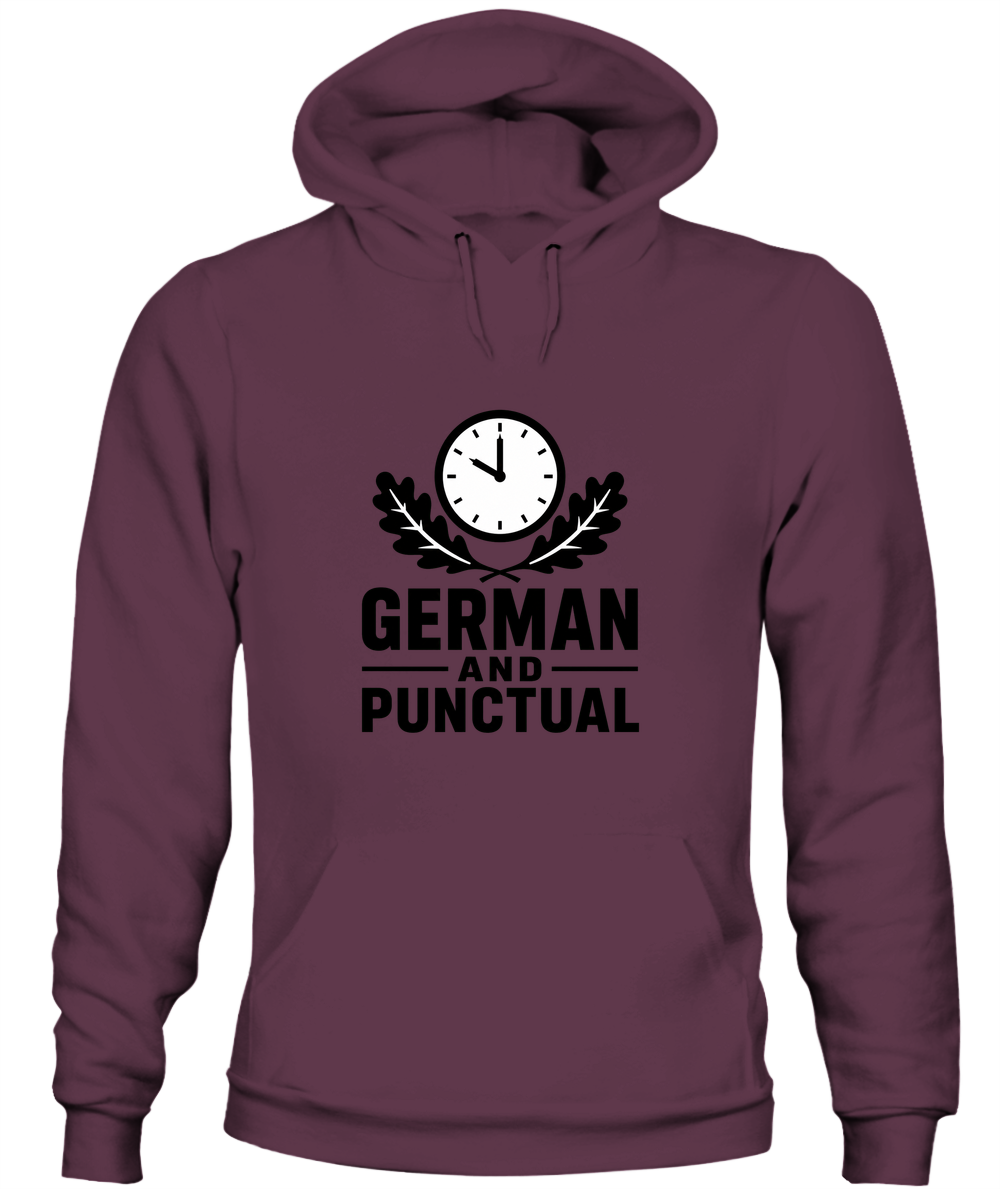German And Punctual — Hoodie in Maroon