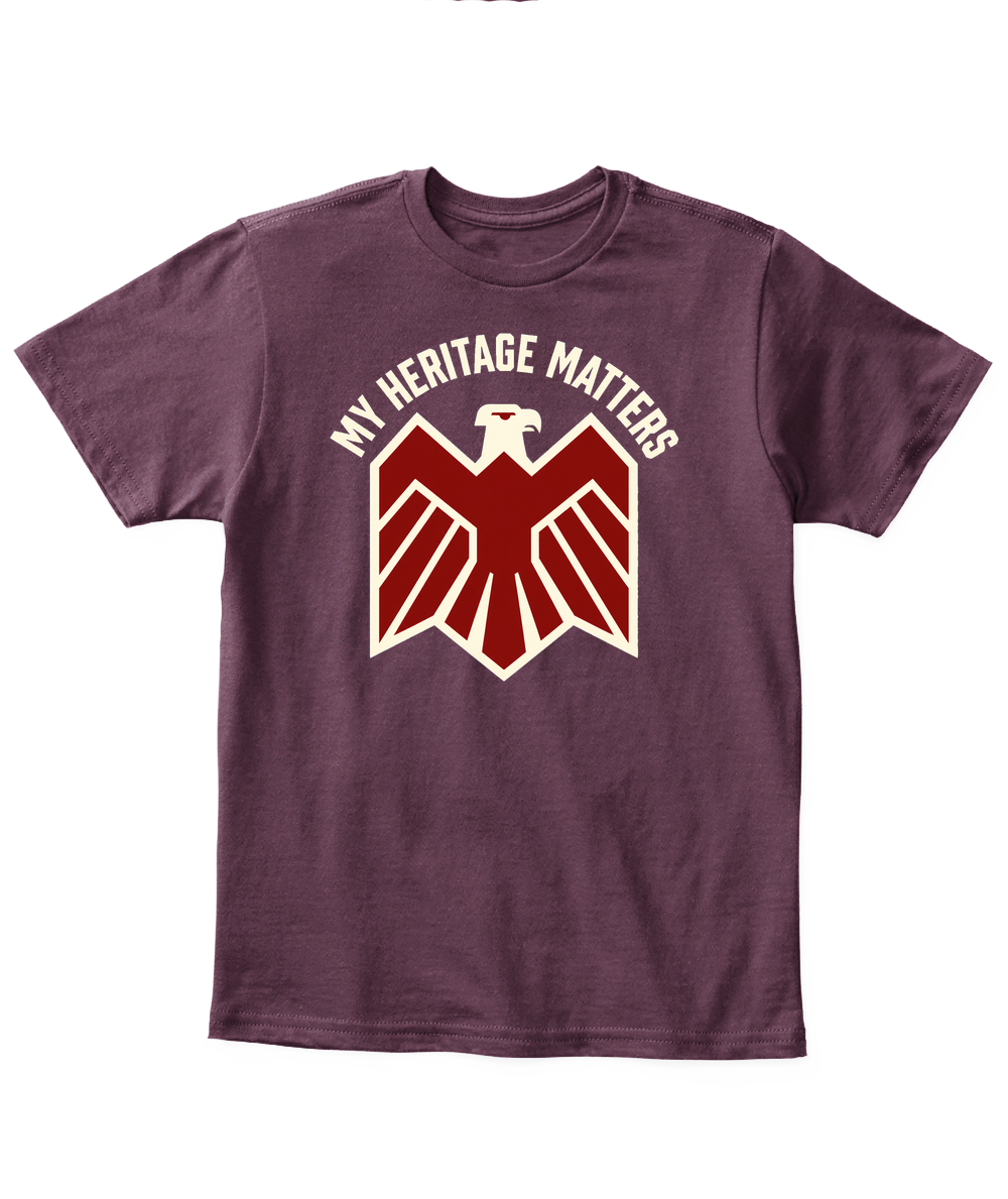 My Heritage Matters — Kid's T Shirt in Maroon