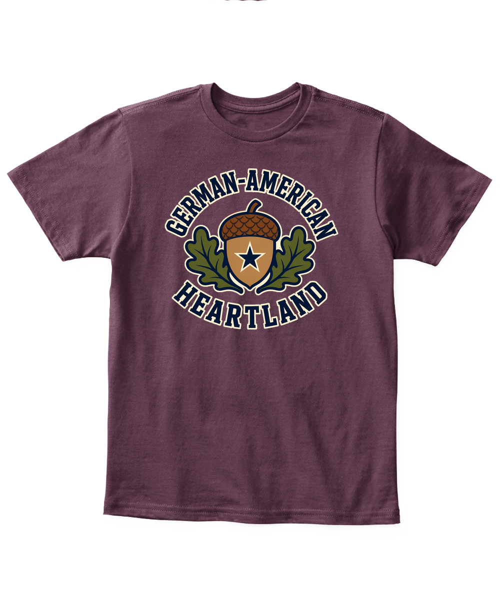 German-American Heartland — Kid's T Shirt in Maroon