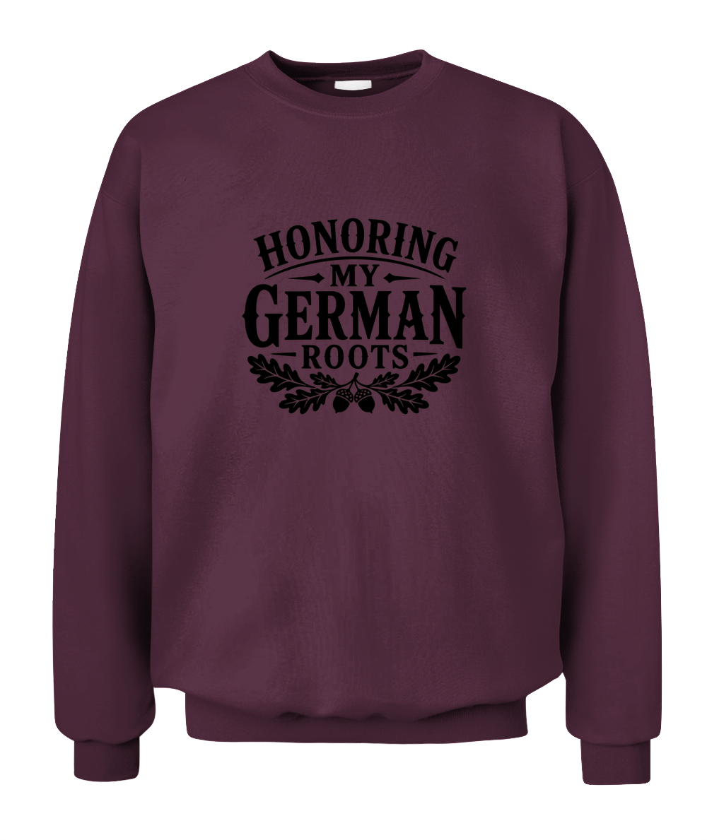Honoring My German Roots — Sweatshirt in Maroon