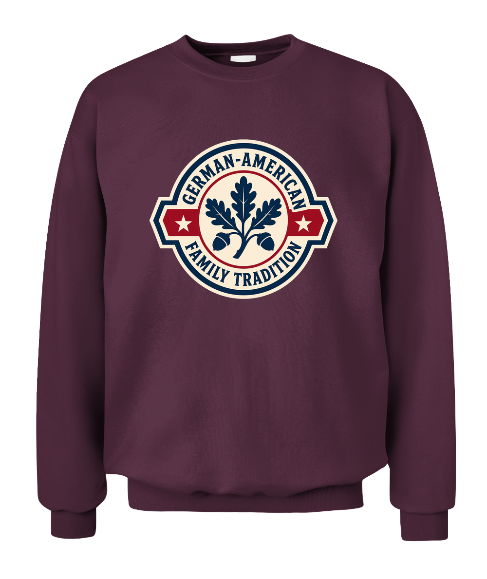 German-American Family Tradition — Sweatshirt in Maroon
