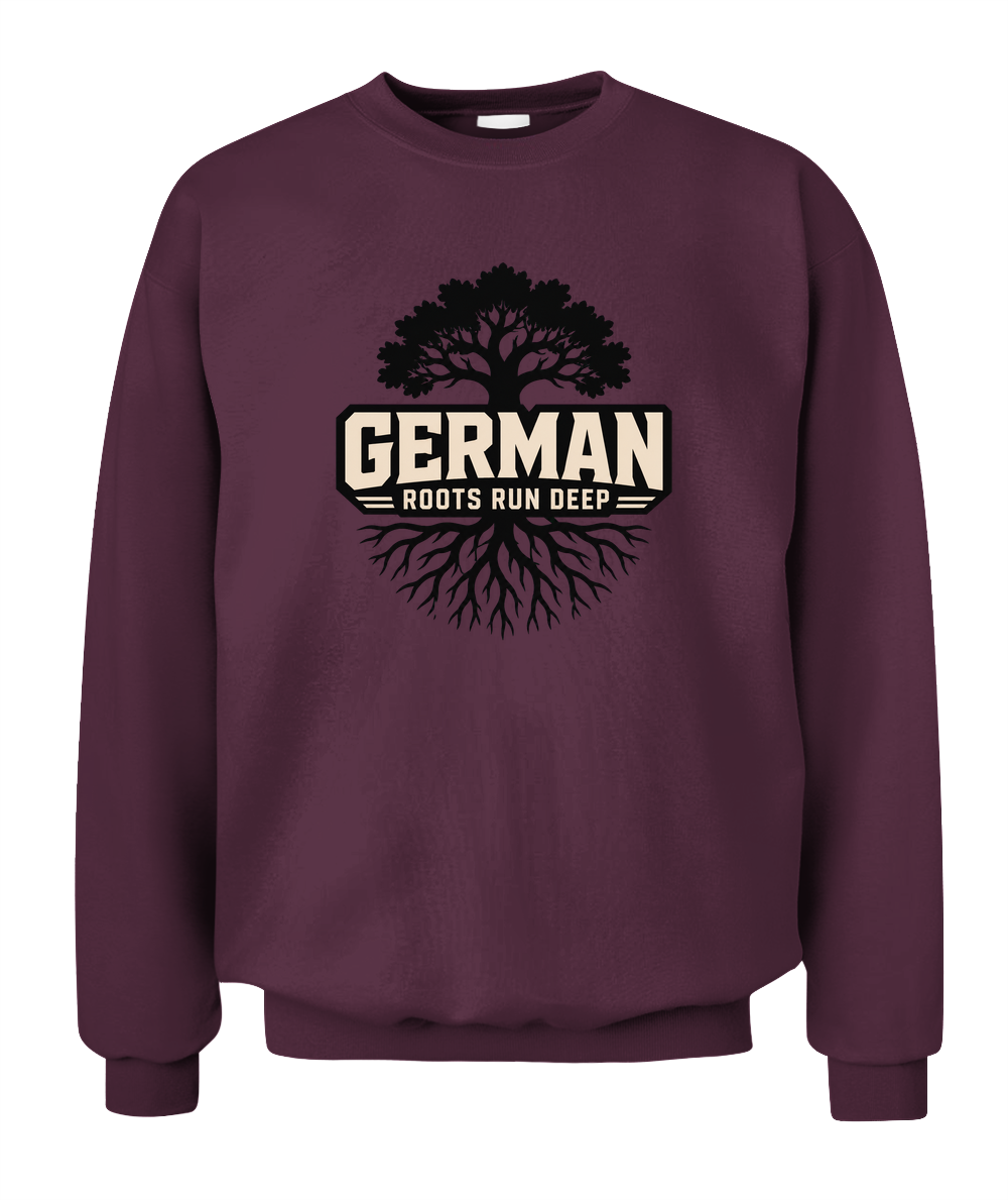 German Roots Run Deep — Sweatshirt in Maroon