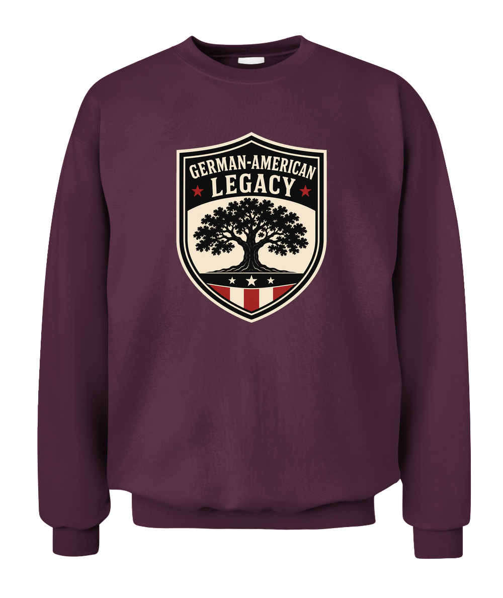German-American Legacy — Sweatshirt in Maroon