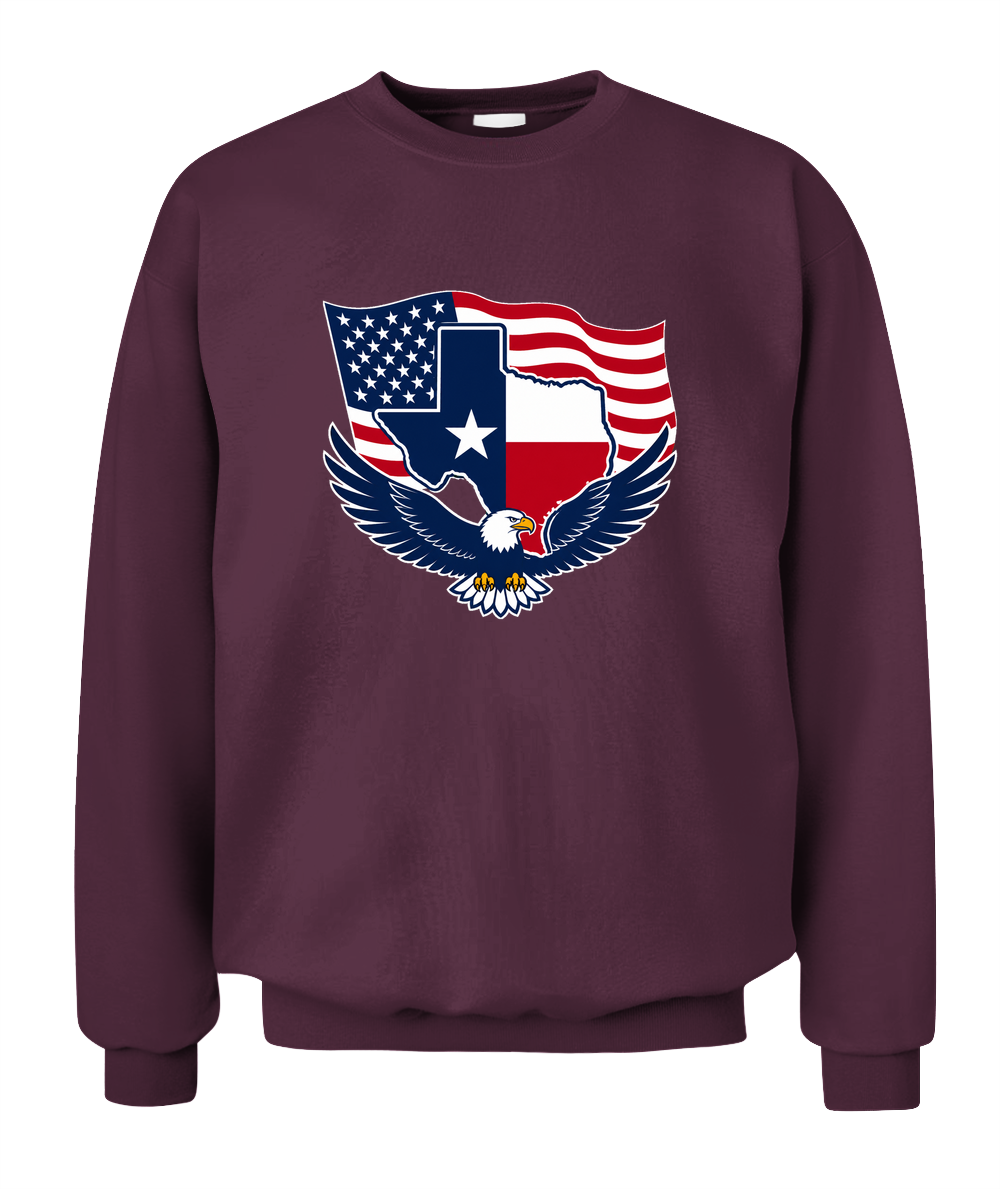 Texas German Roots — Sweatshirt in Maroon
