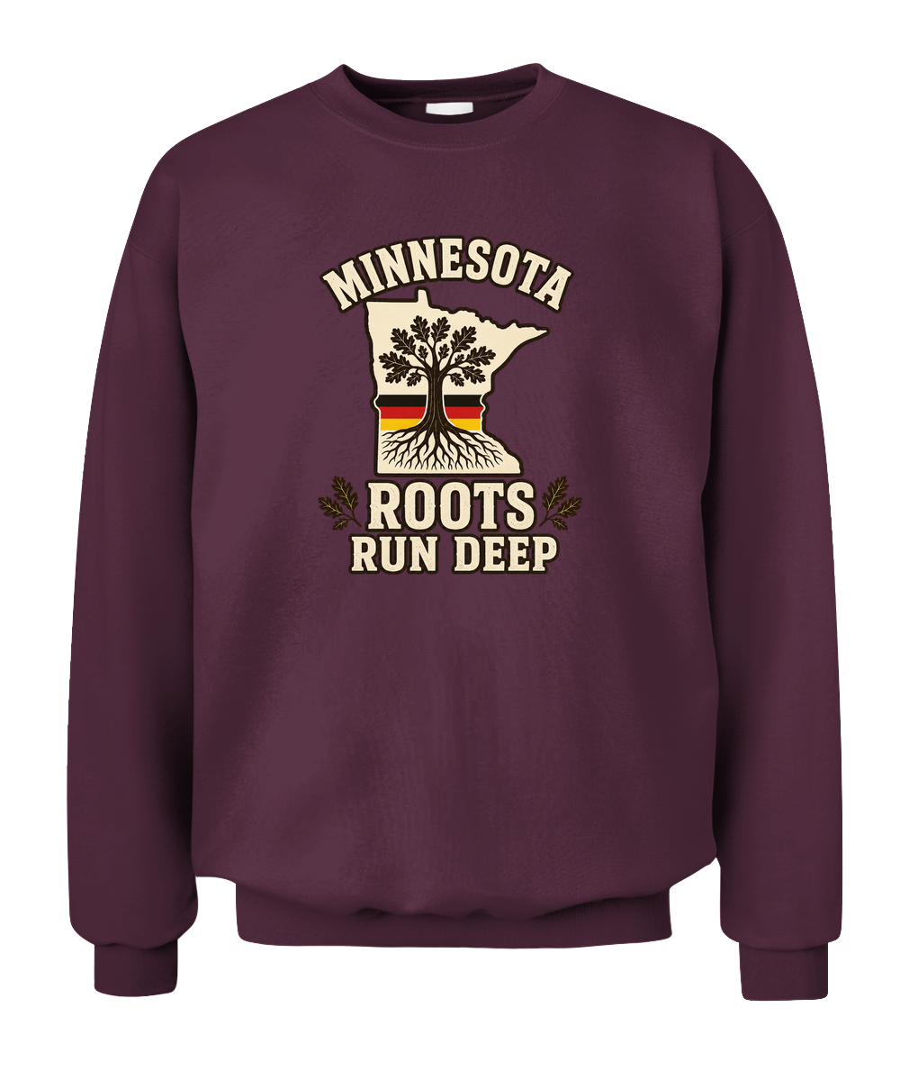 Minnesota Roots Run Deep — Sweatshirt in Maroon