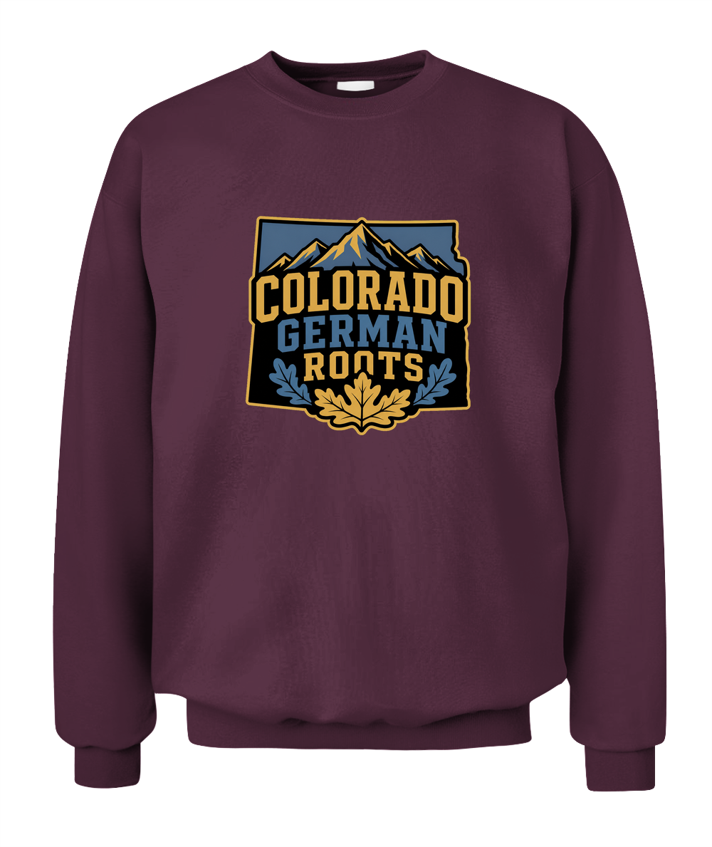 Colorado German Roots — Sweatshirt in Maroon