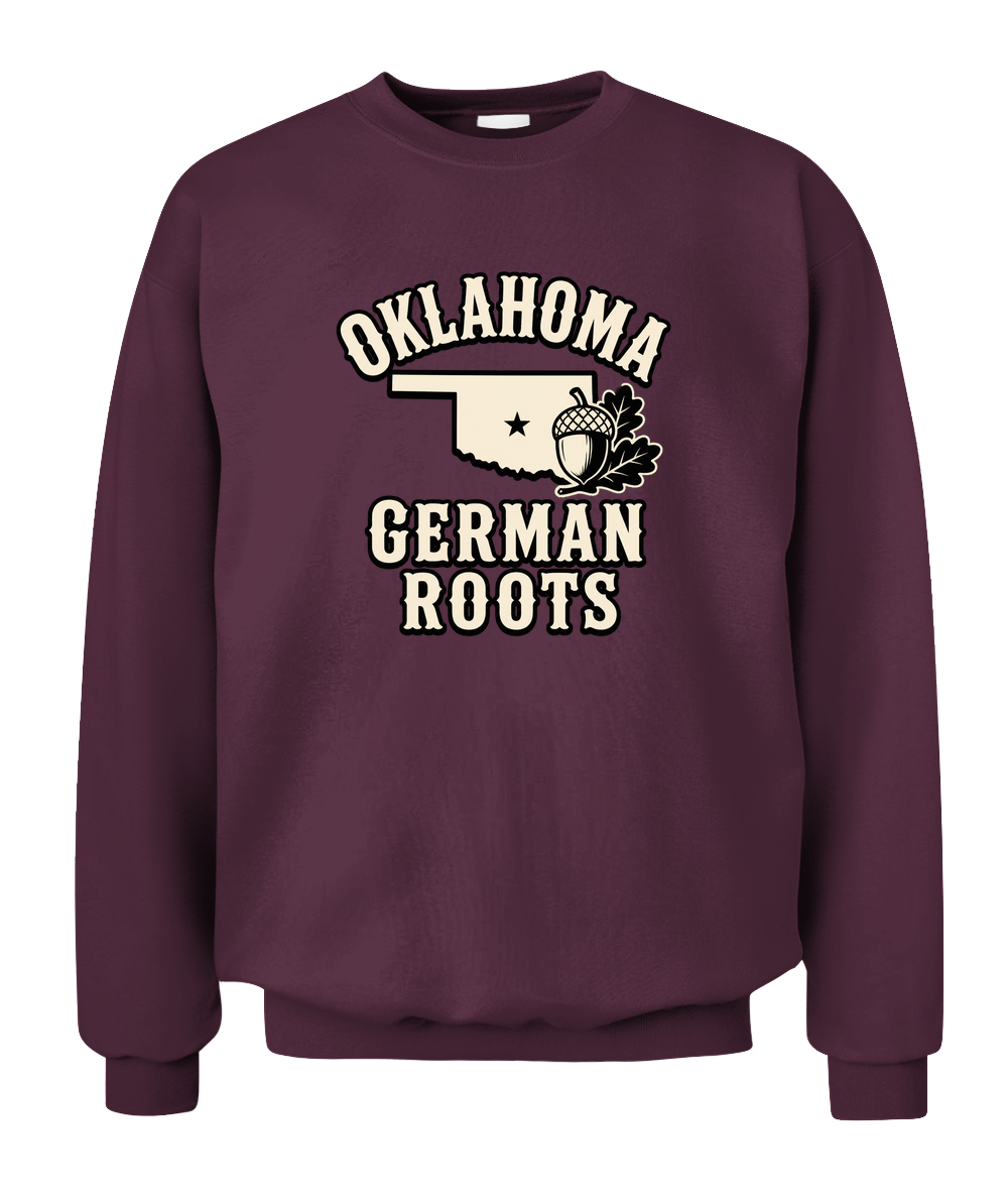 Oklahoma German Roots — Sweatshirt in Maroon